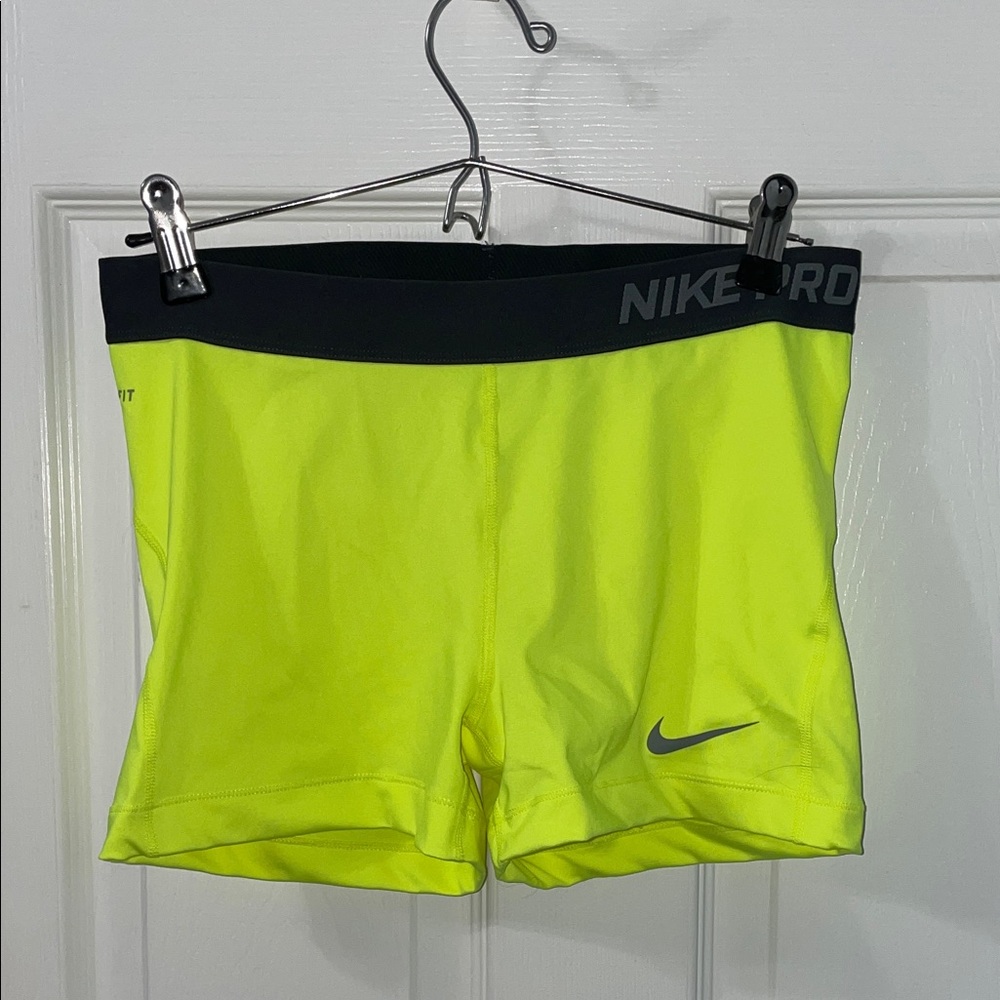 Nike Pro Bright Yellow Training Shorts